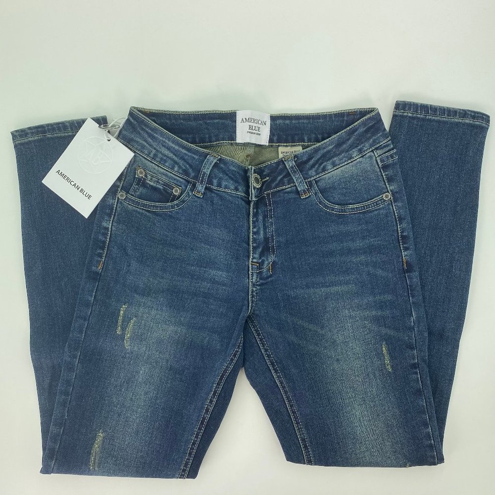 AMERICAN BLUE CROPPED SKINNY JEANS, SIZE 1, NWT